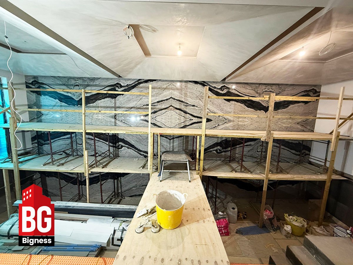 Feature Wall Marble Installation – London